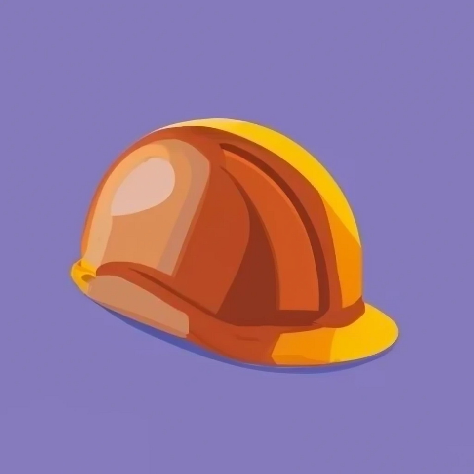 Illustration of a yellow hardhat